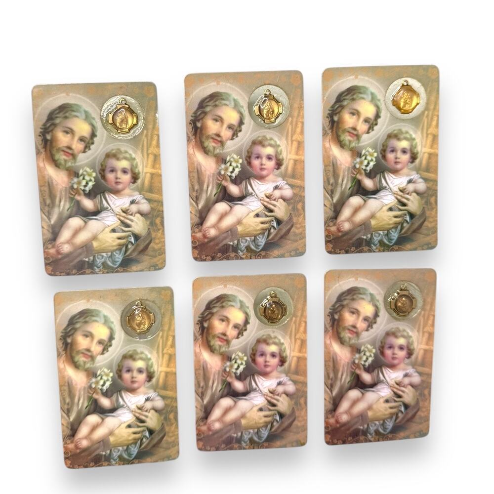 Vintage Joseph Devotional Holy Card lot of 6 pcs